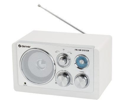 Radio i budzik Denver Radio AM/FM Denver TR-63B białe